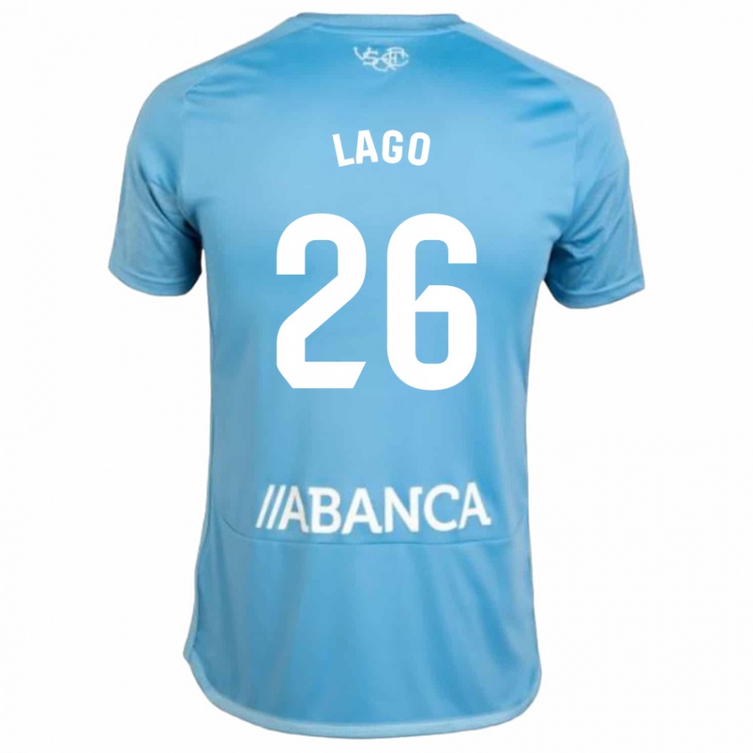 Børn Yoel Lago #26 Blå Hjemmebane Spillertrøjer 2023/24 Trøje T-Shirt