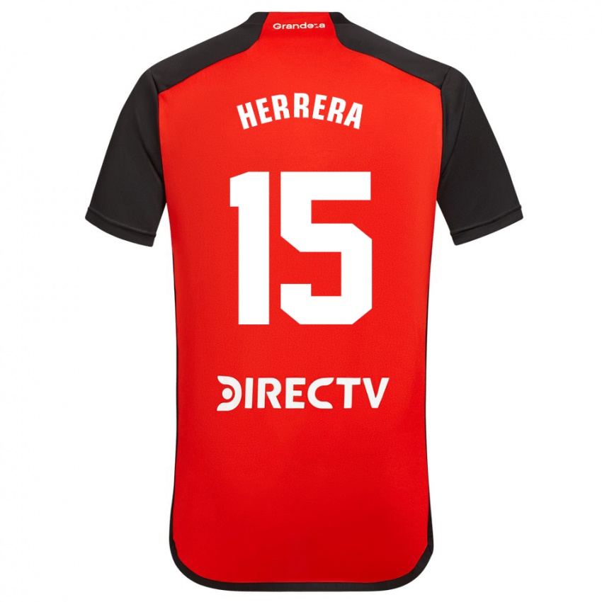 Børn Andrés Herrera #15 Rød Udebane Spillertrøjer 2023/24 Trøje T-Shirt