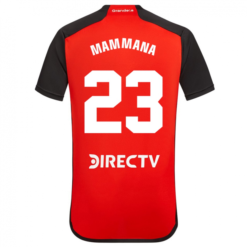 Børn Emanuel Mammana #23 Rød Udebane Spillertrøjer 2023/24 Trøje T-Shirt