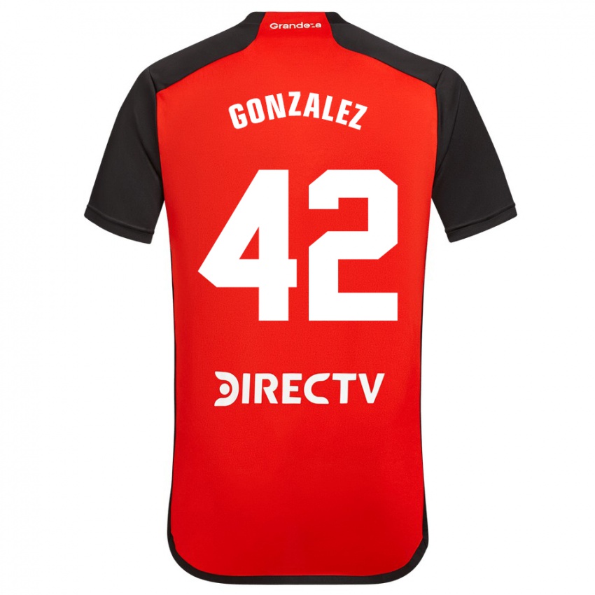 Børn Alexis González #42 Rød Udebane Spillertrøjer 2023/24 Trøje T-Shirt