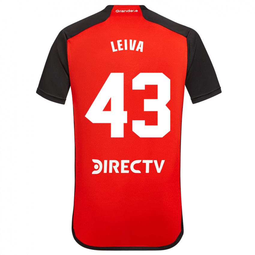 Børn Tobías Leiva #43 Rød Udebane Spillertrøjer 2023/24 Trøje T-Shirt