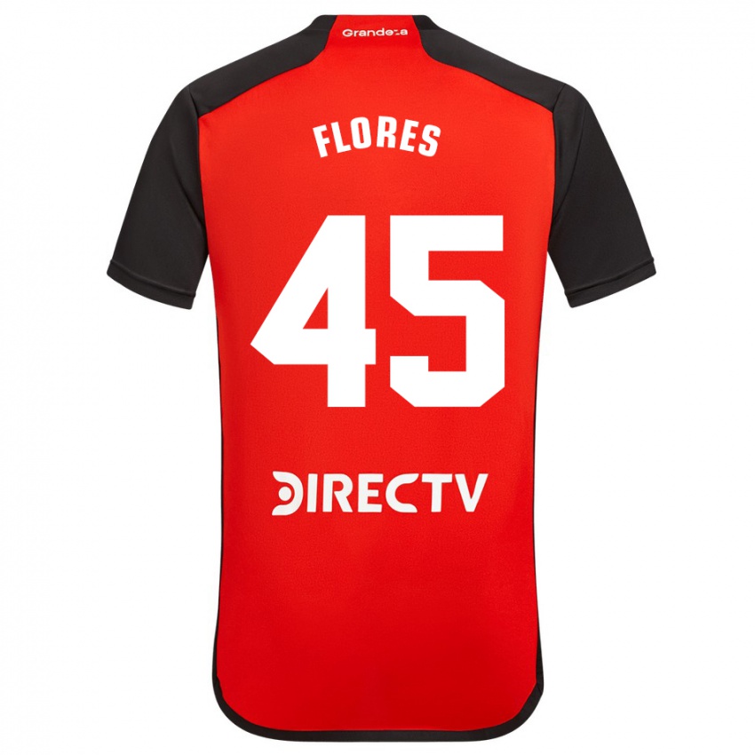 Børn Joaquín Flores #45 Rød Udebane Spillertrøjer 2023/24 Trøje T-Shirt