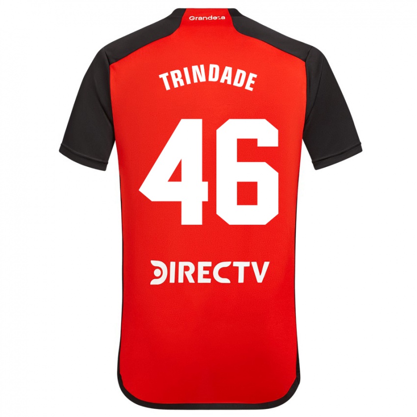 Børn Gonzalo Trindade #46 Rød Udebane Spillertrøjer 2023/24 Trøje T-Shirt