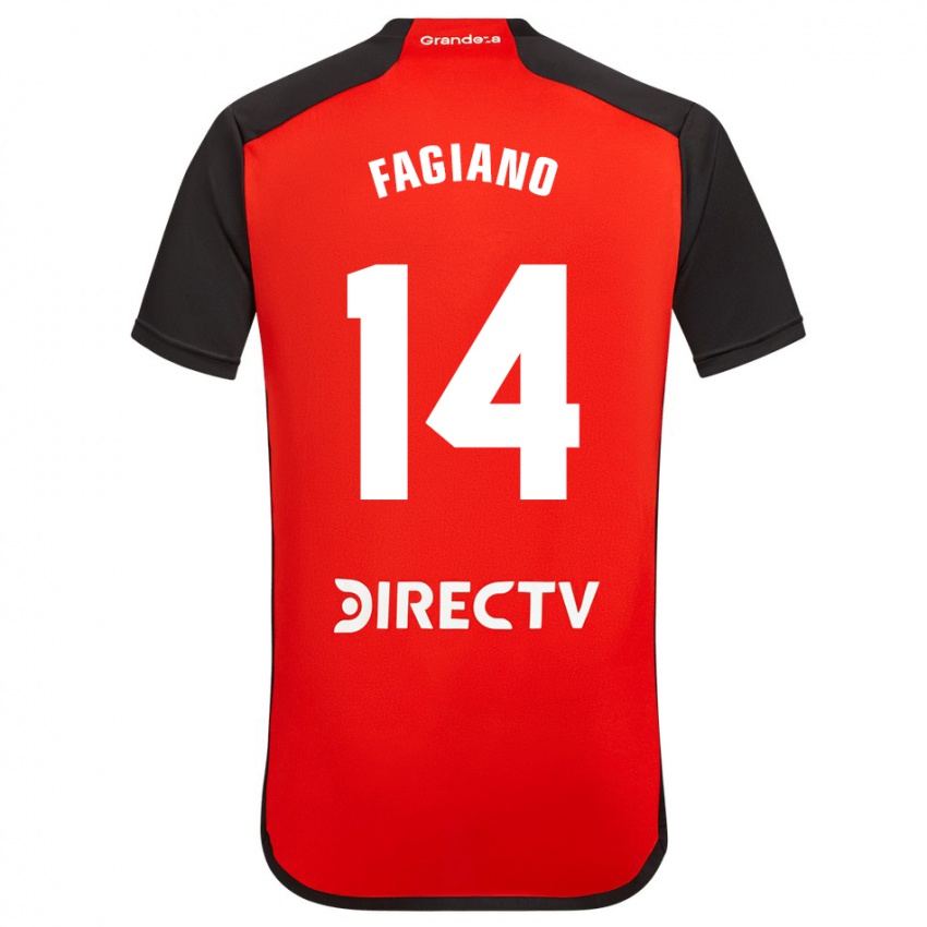 Børn Paloma Fagiano #14 Rød Udebane Spillertrøjer 2023/24 Trøje T-Shirt