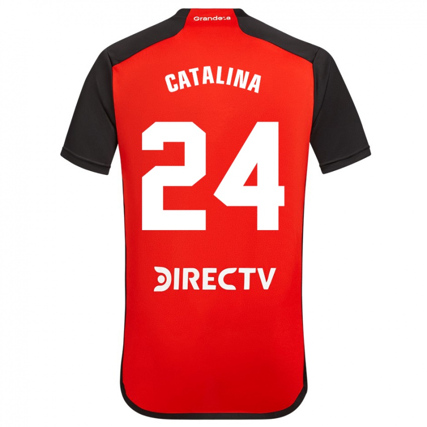 Børn Catalina Julia Primo #24 Rød Udebane Spillertrøjer 2023/24 Trøje T-Shirt