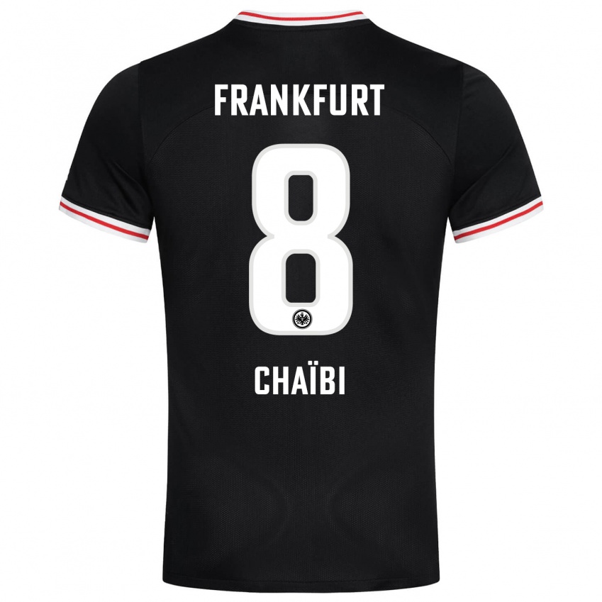 Børn Farès Chaïbi #8 Sort Udebane Spillertrøjer 2023/24 Trøje T-Shirt