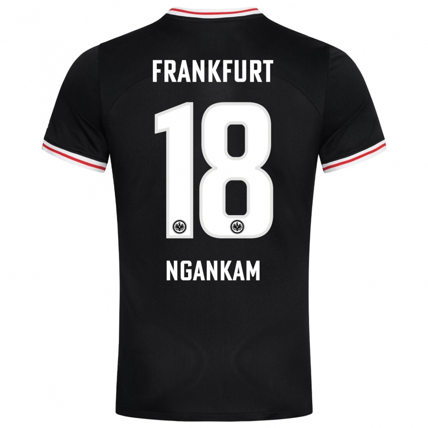 Børn Jessic Ngankam #18 Sort Udebane Spillertrøjer 2023/24 Trøje T-Shirt