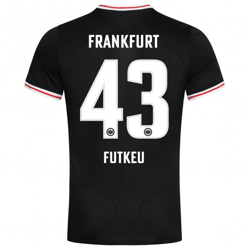 Børn Noel Futkeu #43 Sort Udebane Spillertrøjer 2023/24 Trøje T-Shirt