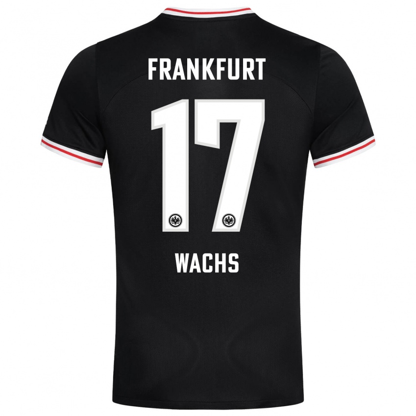Børn Marc Wachs #17 Sort Udebane Spillertrøjer 2023/24 Trøje T-Shirt