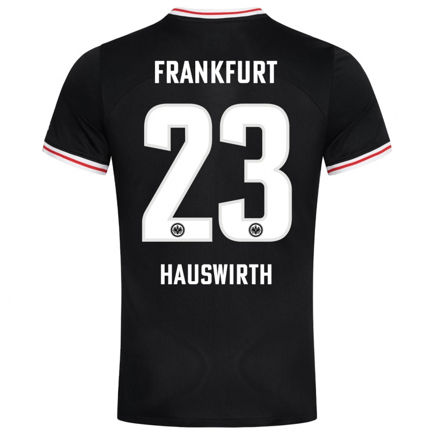 Børn Max Hauswirth #23 Sort Udebane Spillertrøjer 2023/24 Trøje T-Shirt