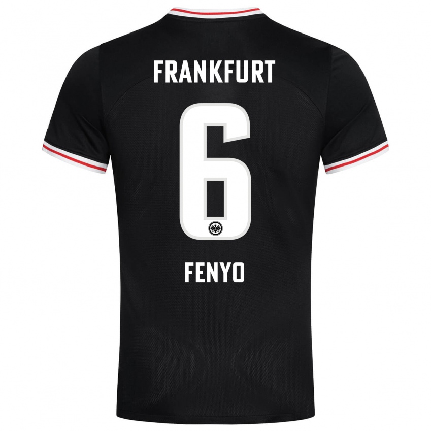 Børn Noah Fenyö #6 Sort Udebane Spillertrøjer 2023/24 Trøje T-Shirt