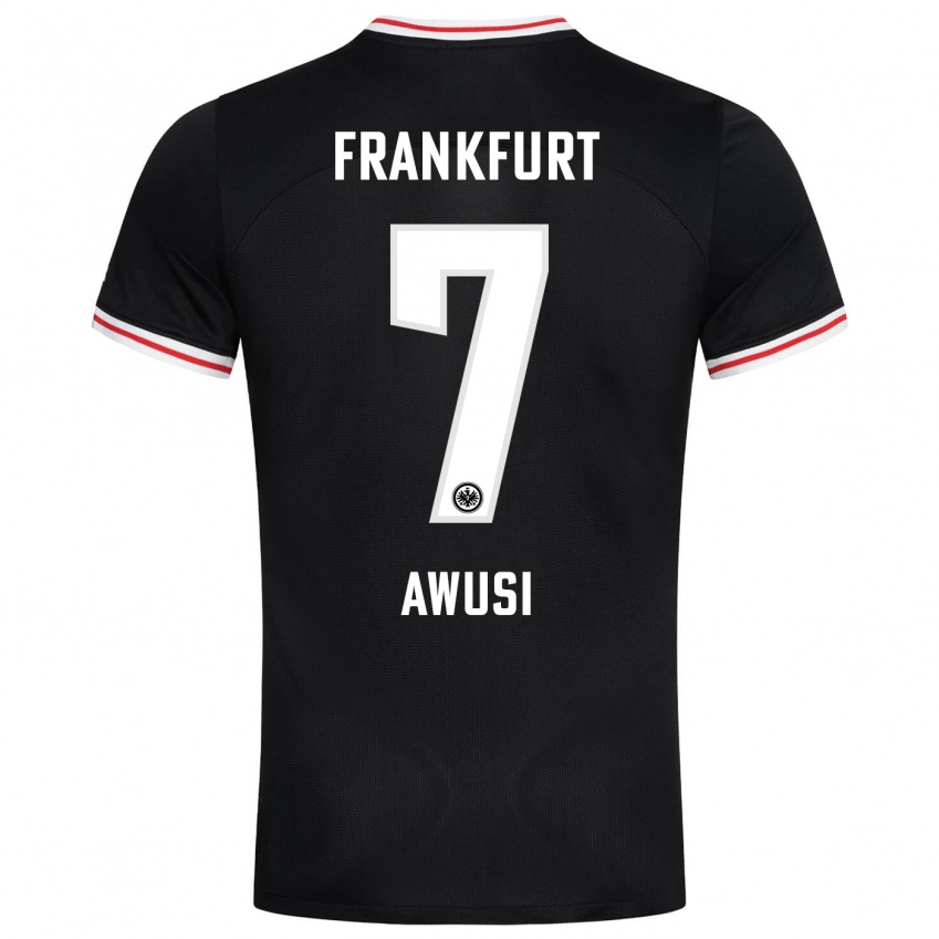 Børn Junior Awusi #7 Sort Udebane Spillertrøjer 2023/24 Trøje T-Shirt