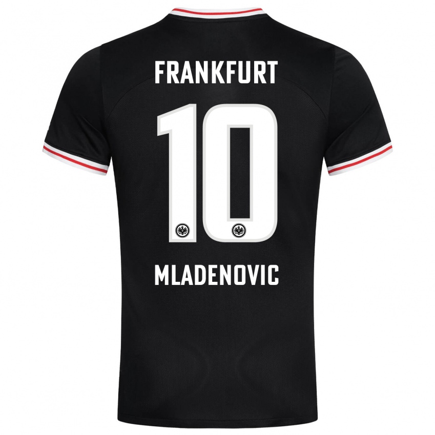 Børn Marko Mladenovic #10 Sort Udebane Spillertrøjer 2023/24 Trøje T-Shirt