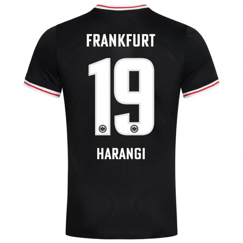 Børn Aiden Harangi #19 Sort Udebane Spillertrøjer 2023/24 Trøje T-Shirt