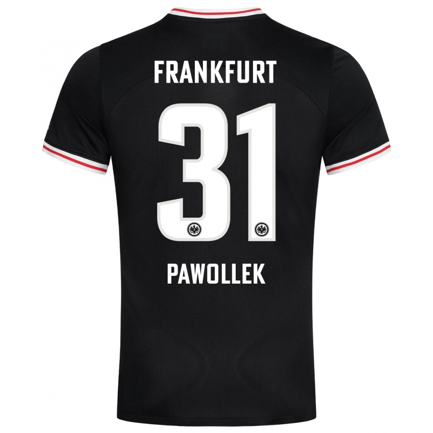 Børn Tanja Pawollek #31 Sort Udebane Spillertrøjer 2023/24 Trøje T-Shirt