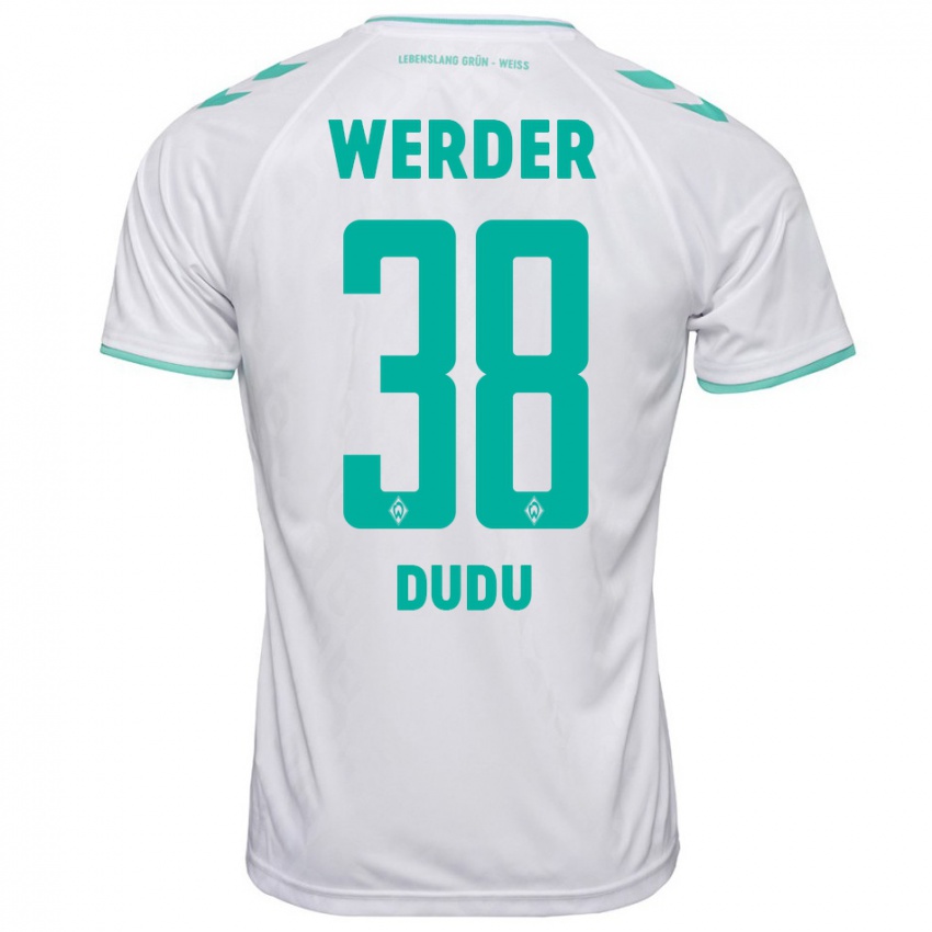 Børn Dudu #38 Hvid Udebane Spillertrøjer 2023/24 Trøje T-Shirt