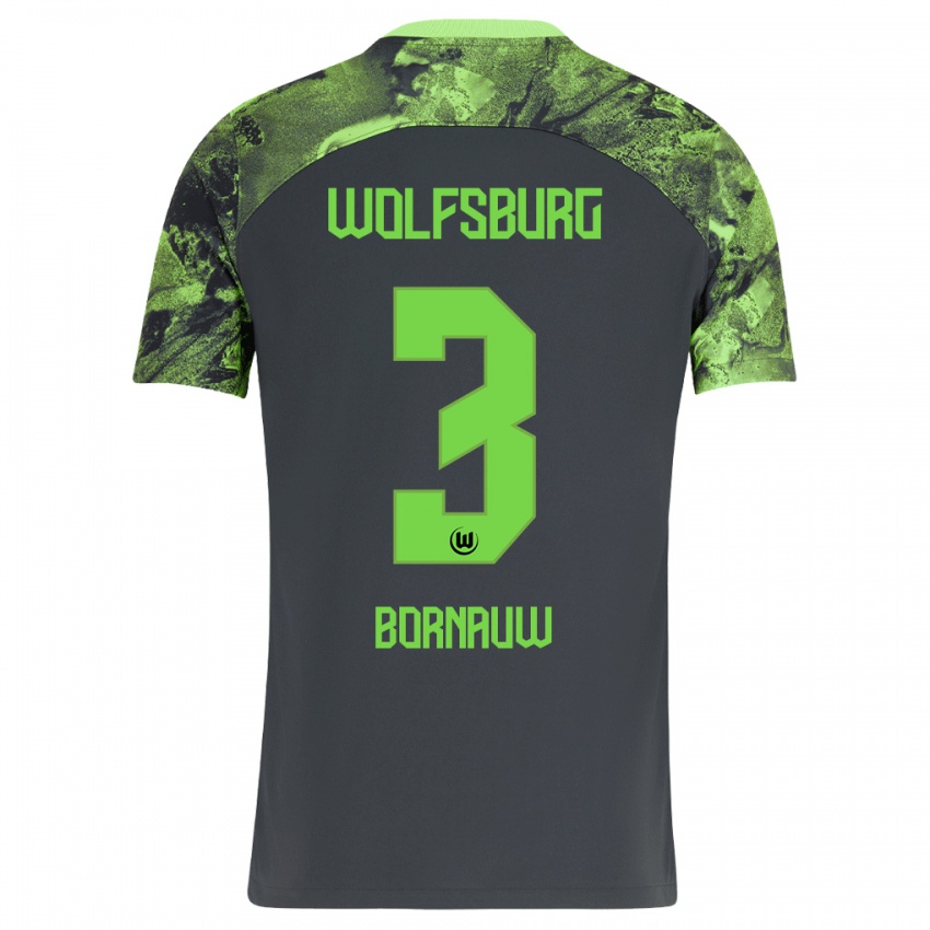 Børn Sebastiaan Bornauw #3 Mørkegrå Udebane Spillertrøjer 2023/24 Trøje T-Shirt