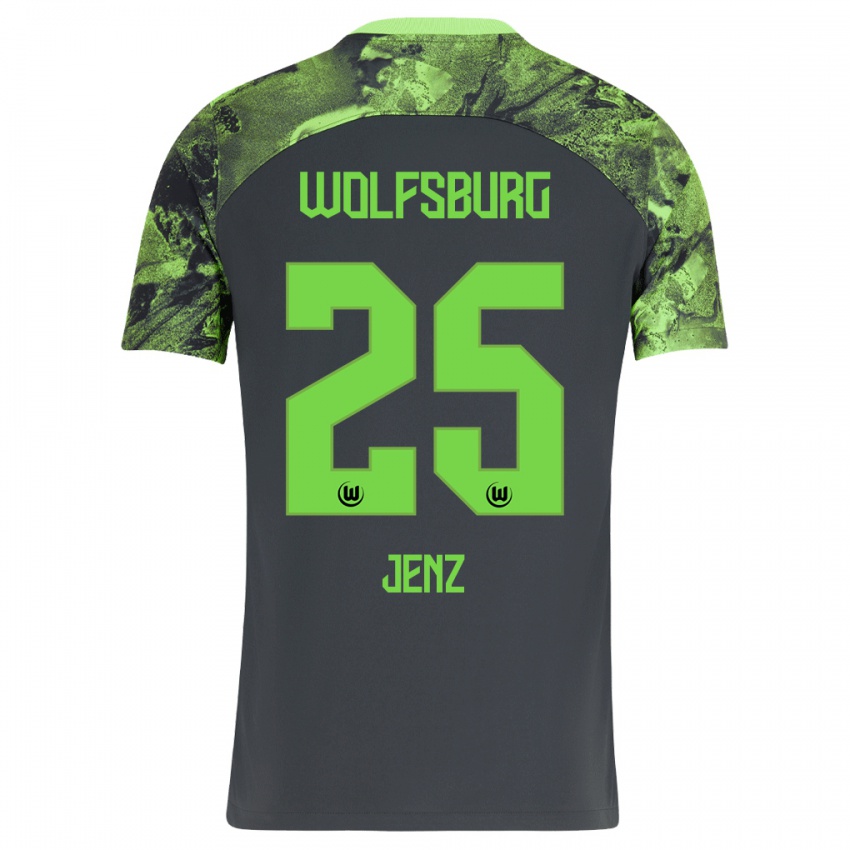 Børn Moritz Jenz #25 Mørkegrå Udebane Spillertrøjer 2023/24 Trøje T-Shirt