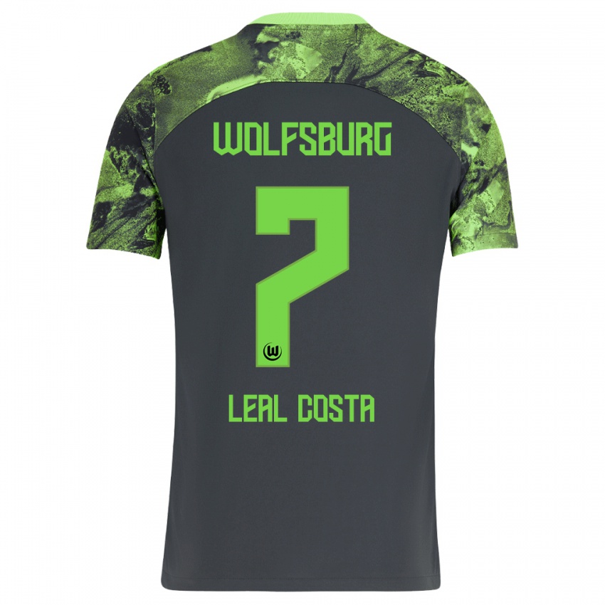 Børn David Leal Costa #7 Mørkegrå Udebane Spillertrøjer 2023/24 Trøje T-Shirt
