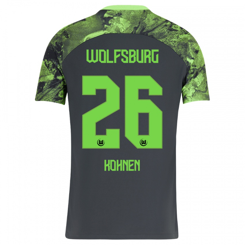 Børn Ben Kohnen #26 Mørkegrå Udebane Spillertrøjer 2023/24 Trøje T-Shirt