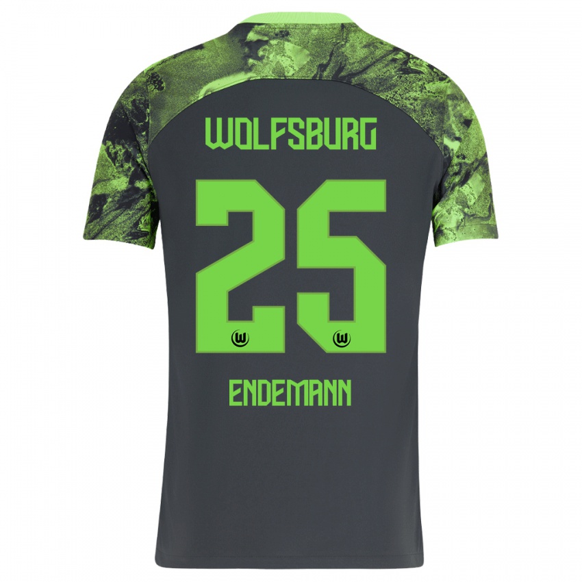 Børn Vivien Endemann #25 Mørkegrå Udebane Spillertrøjer 2023/24 Trøje T-Shirt