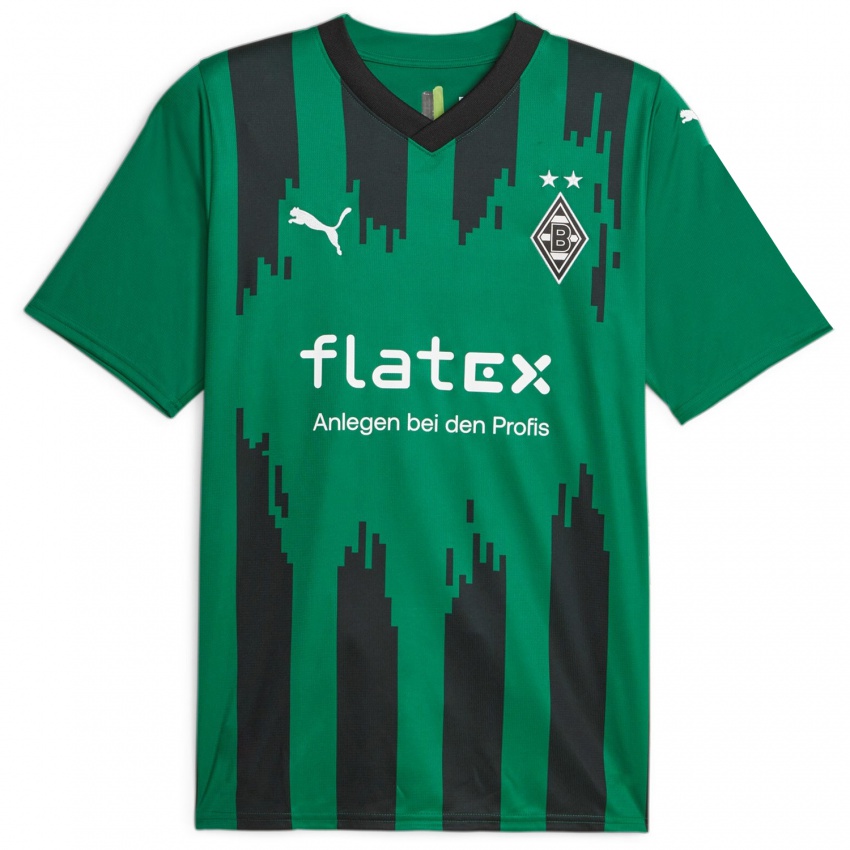 Børn Mika Schroers #11 Sort Grøn Udebane Spillertrøjer 2023/24 Trøje T-Shirt