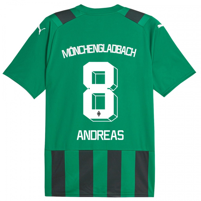 Børn Noah Andreas #8 Sort Grøn Udebane Spillertrøjer 2023/24 Trøje T-Shirt