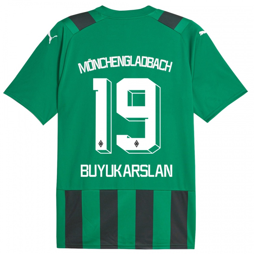 Børn Oguzcan Büyükarslan #19 Sort Grøn Udebane Spillertrøjer 2023/24 Trøje T-Shirt