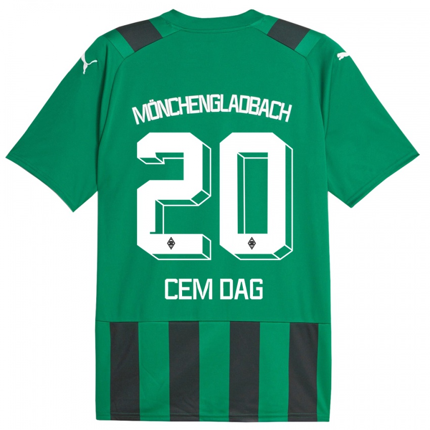 Børn Cem Dag #20 Sort Grøn Udebane Spillertrøjer 2023/24 Trøje T-Shirt