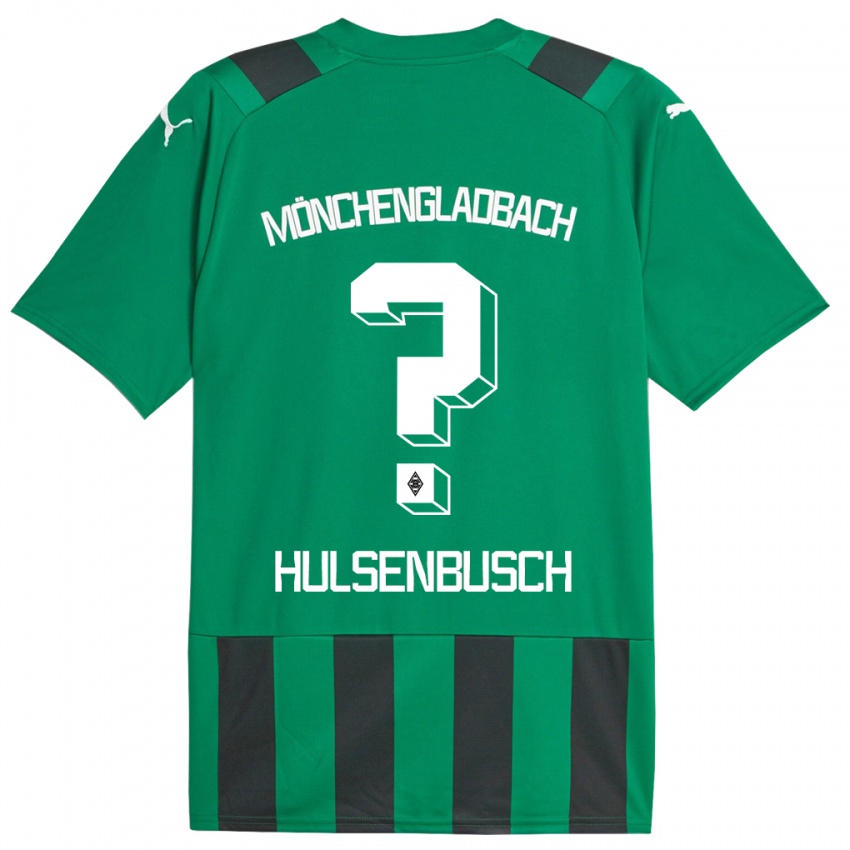 Børn Daniel Hülsenbusch #0 Sort Grøn Udebane Spillertrøjer 2023/24 Trøje T-Shirt
