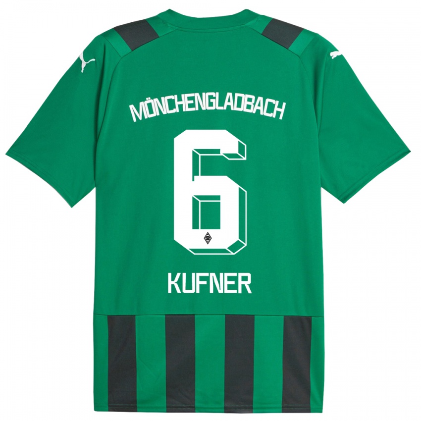 Børn Anne-Catherine Kufner #6 Sort Grøn Udebane Spillertrøjer 2023/24 Trøje T-Shirt