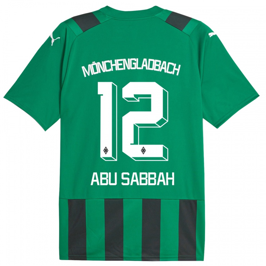 Børn Sarah Abu Sabbah #12 Sort Grøn Udebane Spillertrøjer 2023/24 Trøje T-Shirt