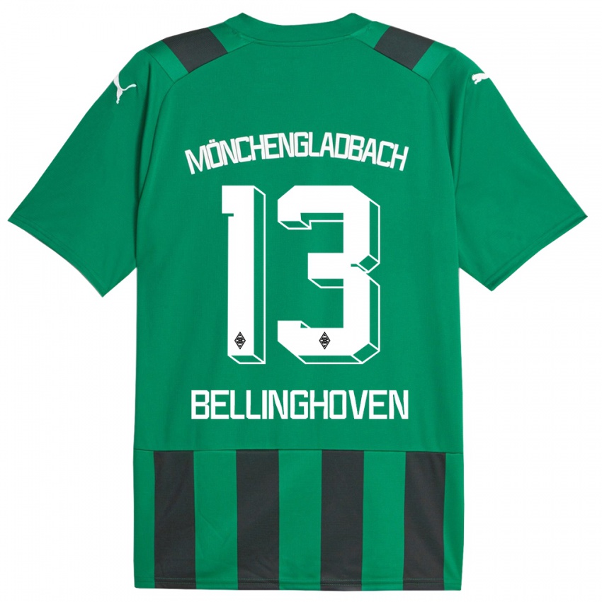 Børn Christina Bellinghoven #13 Sort Grøn Udebane Spillertrøjer 2023/24 Trøje T-Shirt
