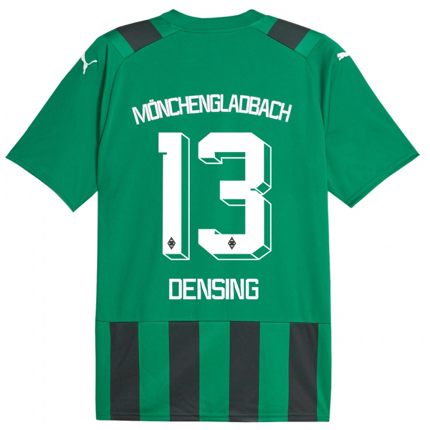 Børn Kyra Densing #13 Sort Grøn Udebane Spillertrøjer 2023/24 Trøje T-Shirt