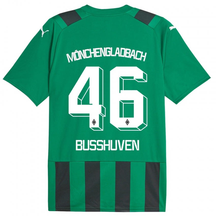 Børn Alina Busshuven #46 Sort Grøn Udebane Spillertrøjer 2023/24 Trøje T-Shirt