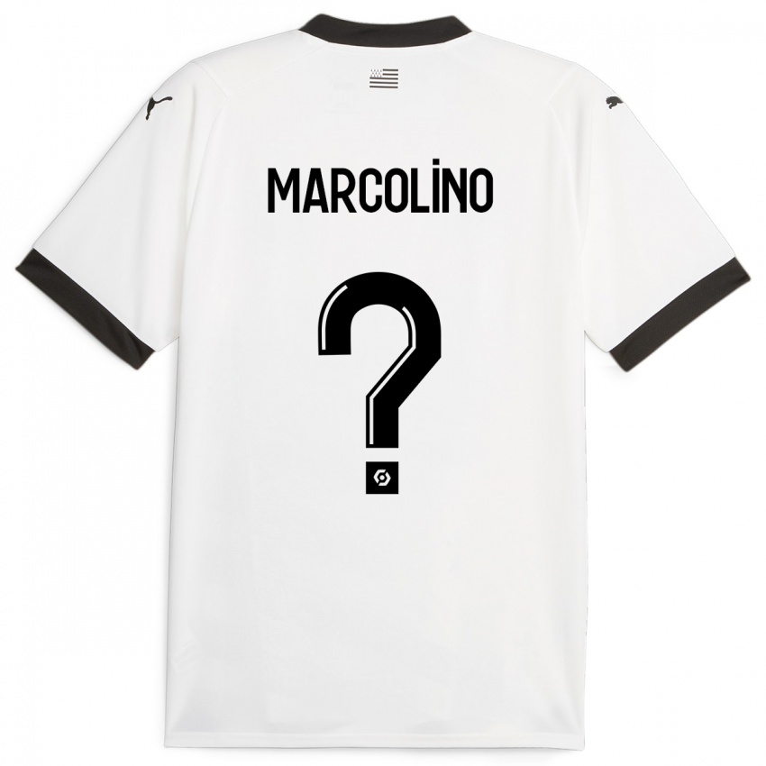Børn Henrick Do Marcolino #0 Hvid Udebane Spillertrøjer 2023/24 Trøje T-Shirt