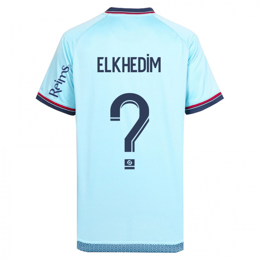 Børn Abdenoor Elkhedim #0 Himmelblå Udebane Spillertrøjer 2023/24 Trøje T-Shirt