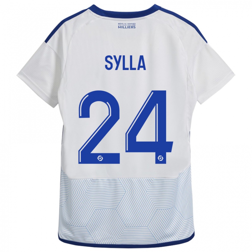 Børn Abakar Sylla #24 Hvid Udebane Spillertrøjer 2023/24 Trøje T-Shirt