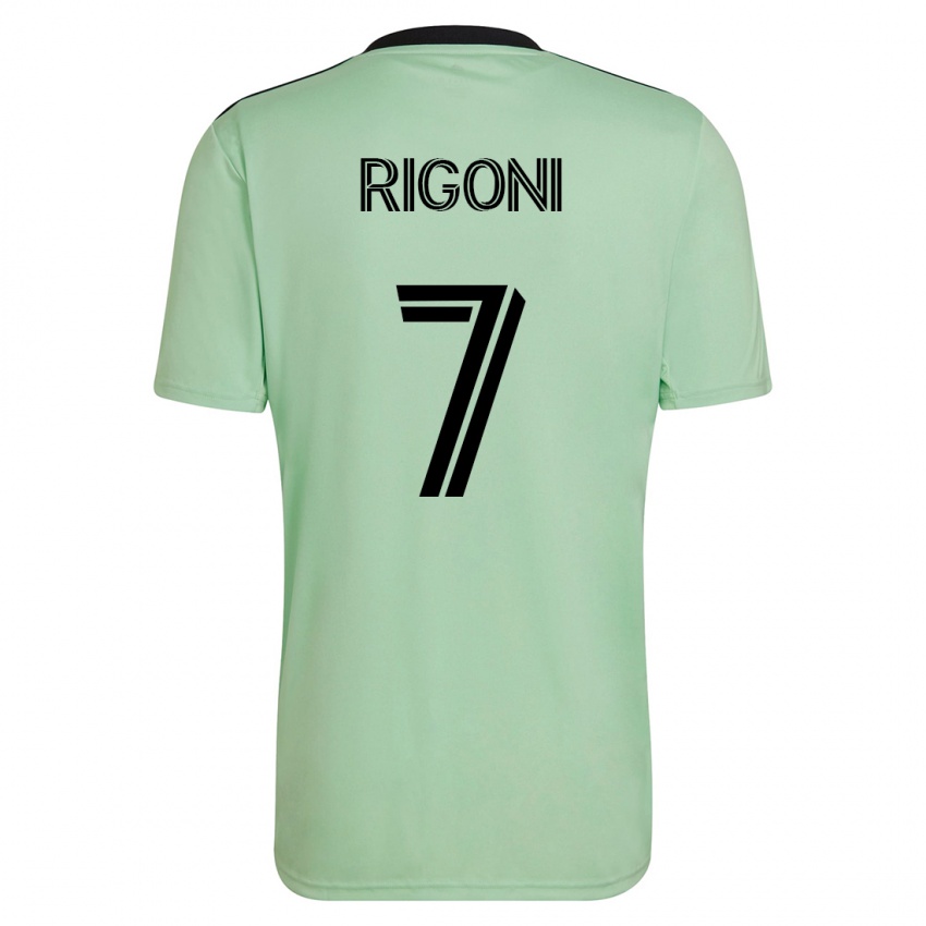 Børn Emiliano Rigoni #7 Lysegrøn Udebane Spillertrøjer 2023/24 Trøje T-Shirt