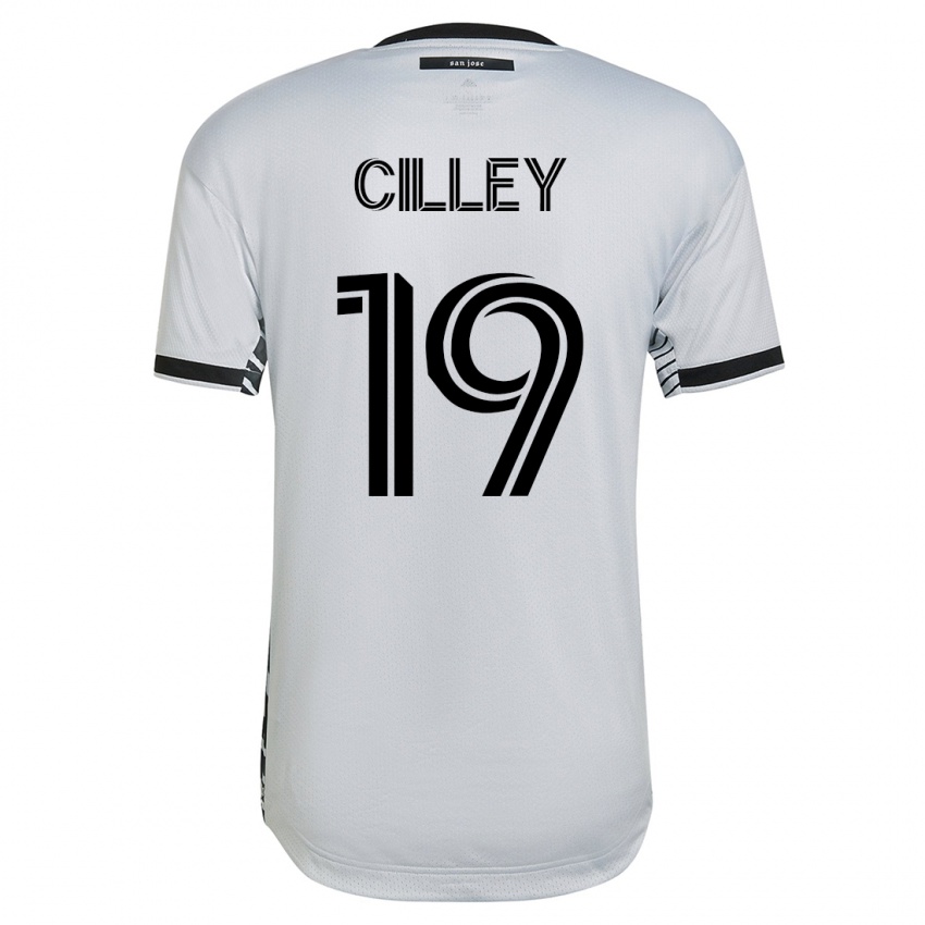 Børn Cam Cilley #19 Hvid Udebane Spillertrøjer 2023/24 Trøje T-Shirt