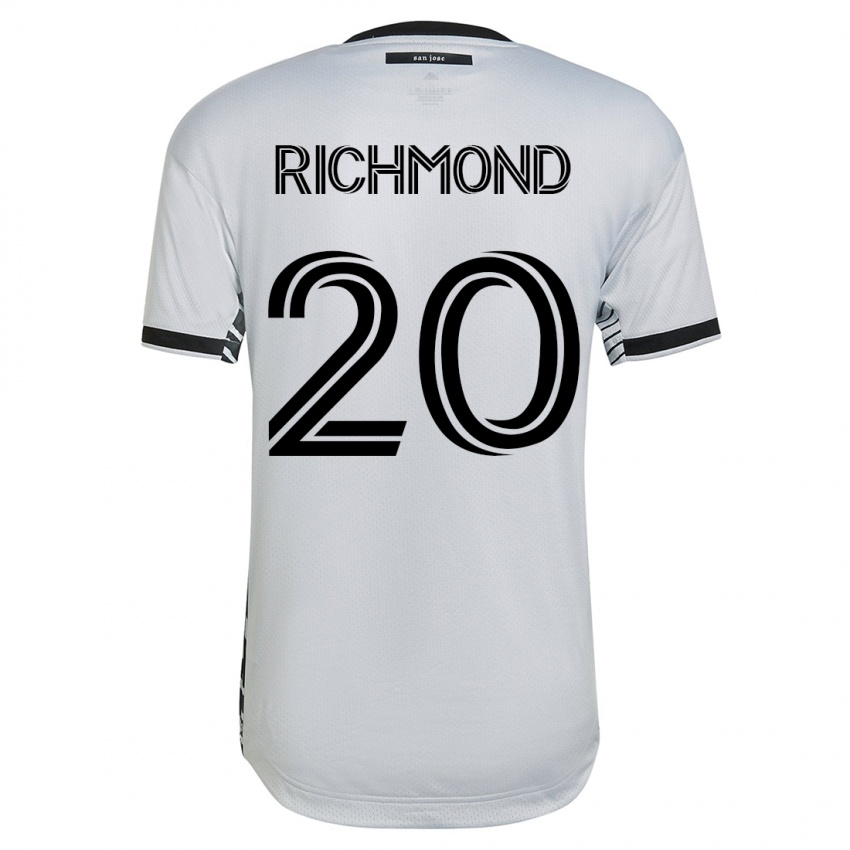 Børn Will Richmond #20 Hvid Udebane Spillertrøjer 2023/24 Trøje T-Shirt