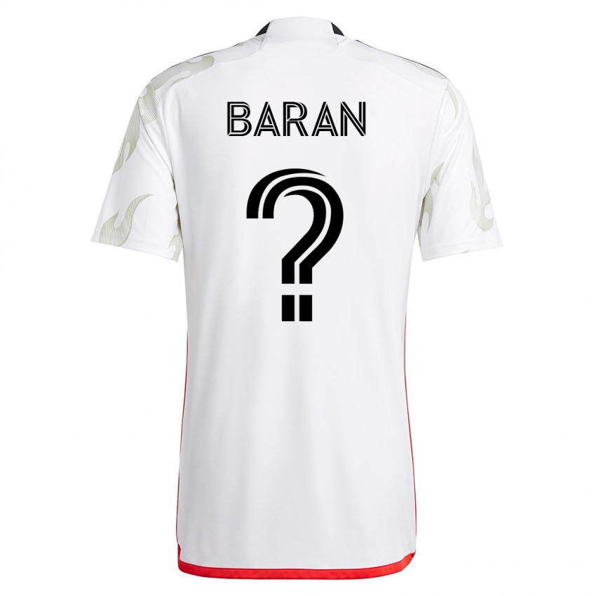 Børn Daniel Baran #0 Hvid Udebane Spillertrøjer 2023/24 Trøje T-Shirt