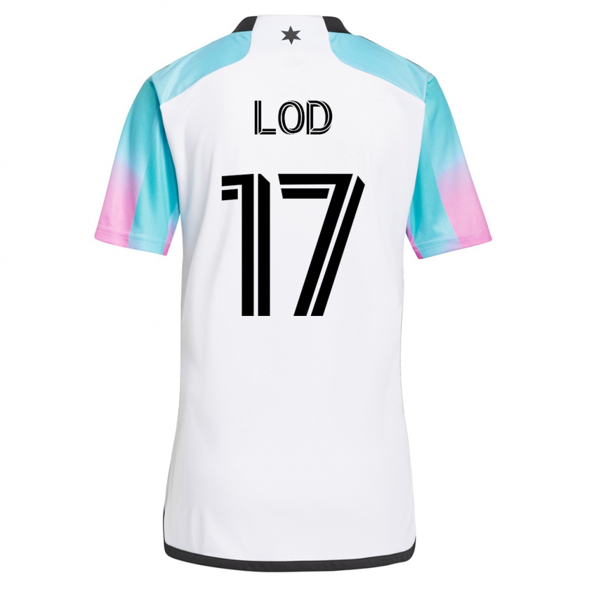 Børn Robin Lod #17 Hvid Udebane Spillertrøjer 2023/24 Trøje T-Shirt