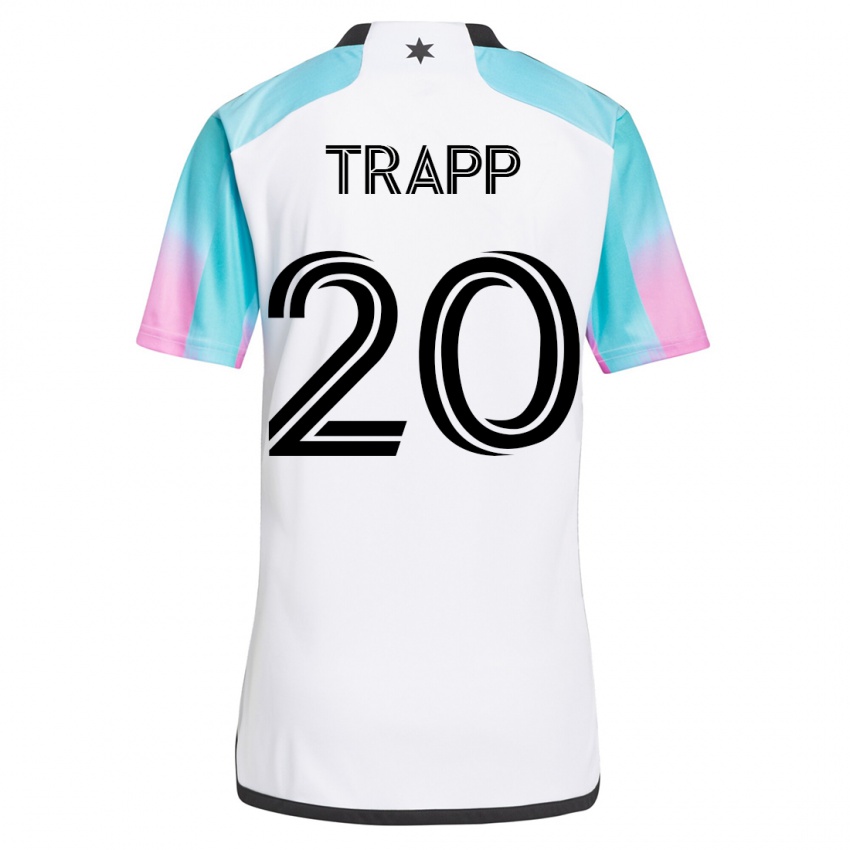 Børn Wil Trapp #20 Hvid Udebane Spillertrøjer 2023/24 Trøje T-Shirt