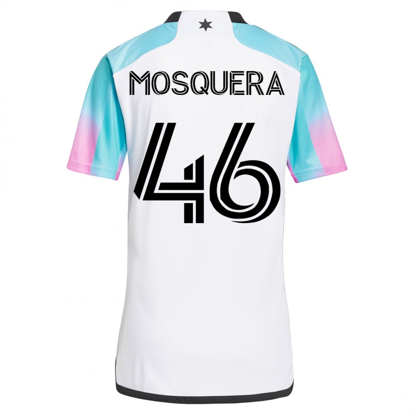 Børn Juan Camilo Mosquera #46 Hvid Udebane Spillertrøjer 2023/24 Trøje T-Shirt