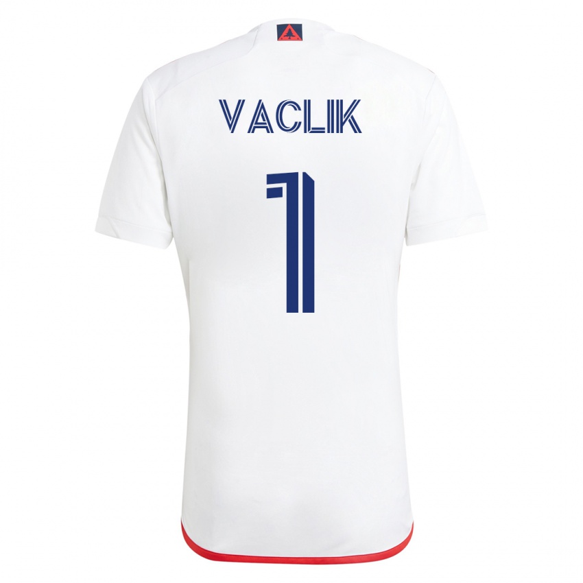 Børn Tomas Vaclik #1 Hvid Rød Udebane Spillertrøjer 2023/24 Trøje T-Shirt