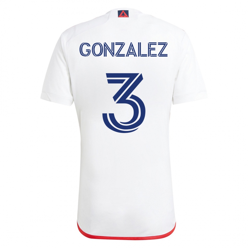 Børn Omar González #3 Hvid Rød Udebane Spillertrøjer 2023/24 Trøje T-Shirt