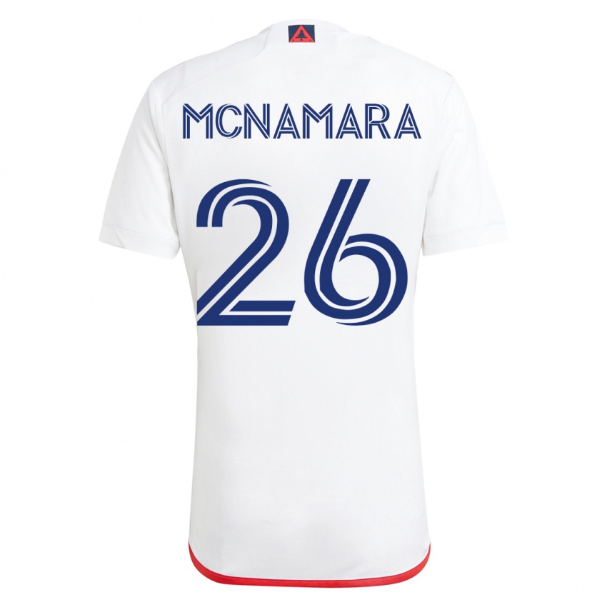 Børn Tommy Mcnamara #26 Hvid Rød Udebane Spillertrøjer 2023/24 Trøje T-Shirt