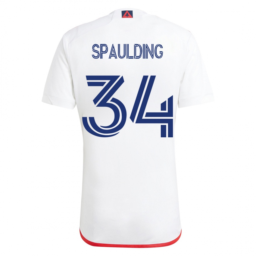 Børn Ryan Spaulding #34 Hvid Rød Udebane Spillertrøjer 2023/24 Trøje T-Shirt