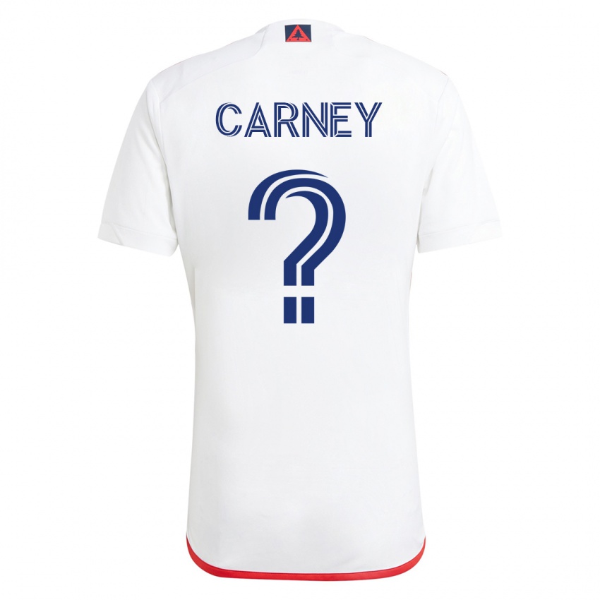 Børn Ryan Carney #0 Hvid Rød Udebane Spillertrøjer 2023/24 Trøje T-Shirt